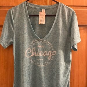 Chicago 'Windy City' Teal T-Shirt. Size XL fits more like a Large